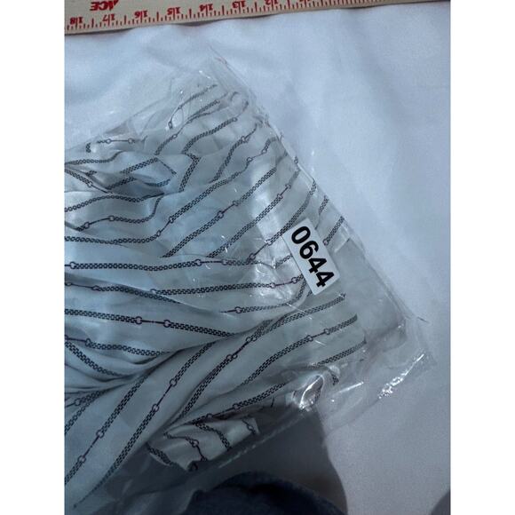 Jones New York Sz 16W Women Classy Looped Stripes Satin Top Old Money Capsule - Picture 9 of 9